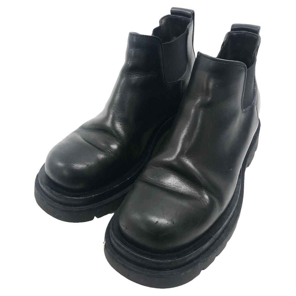 Bottega Veneta Rug Side Gore Boots Leather Black — view 2