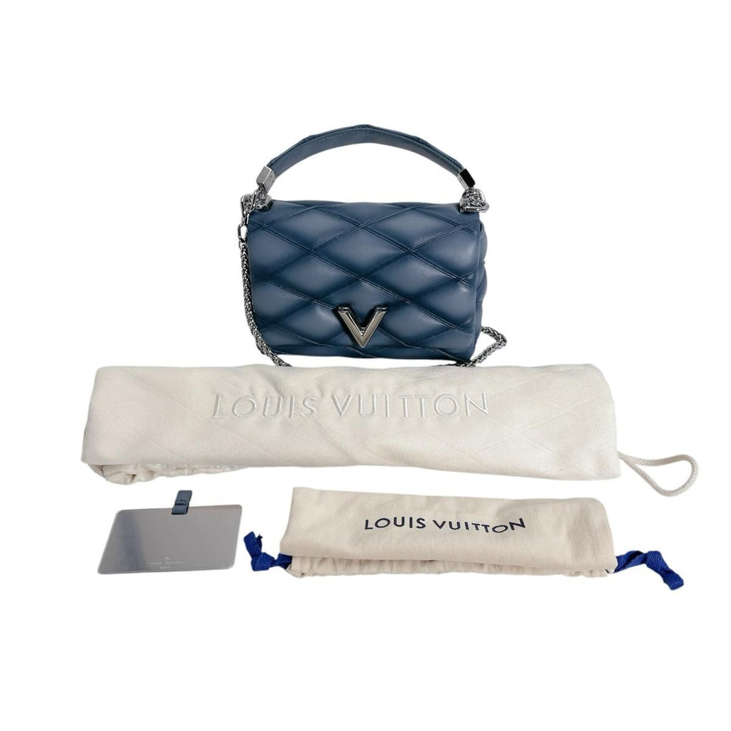 Louis Vuitton Maltage 2-Way Bag Handbag Denim Blue