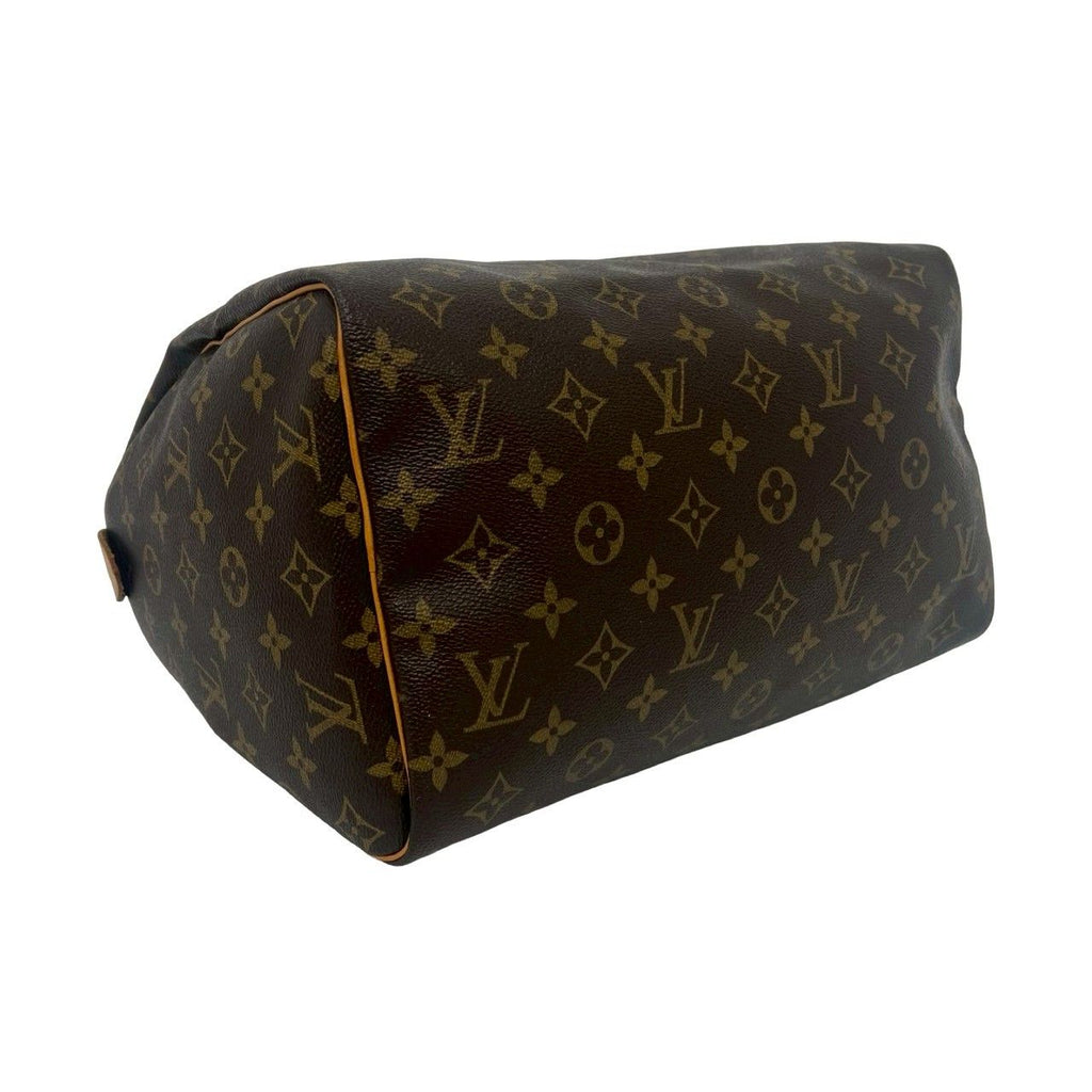 Louis Vuitton Vintage Speedy 30 Monogram Leather Boston Bag Brown — view 7