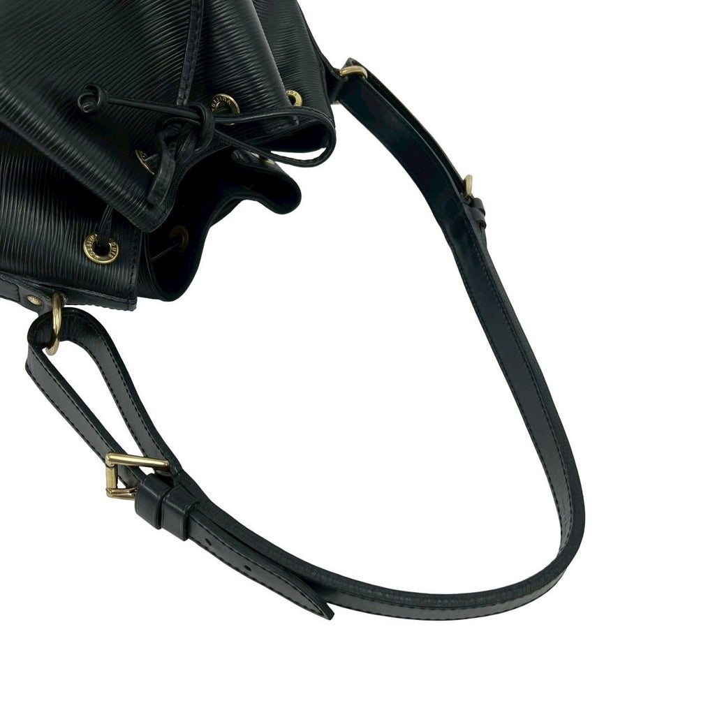 Louis Vuitton Vintage Petit Noe Epi Leather Drawstring Shoulder Bag Noir — view 4