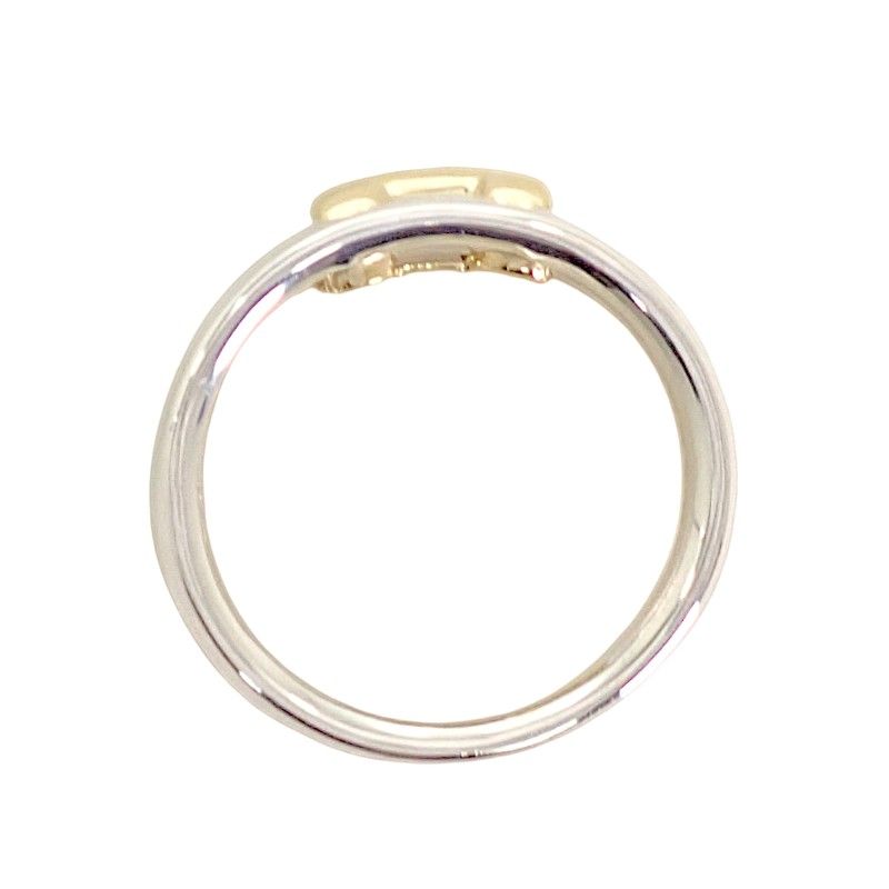 Hermes Olympe Actual Ring Vintage 18k Gold 925 Sterling Silver