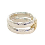 Hermes Olympe Actual Ring Vintage 18k Gold 925 Sterling Silver