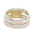Hermes Olympe Actual Ring Vintage 18k Gold 925 Sterling Silver