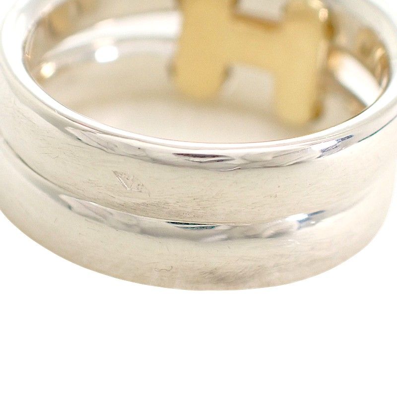 Hermes Olympe Actual Ring Vintage 18k Gold 925 Sterling Silver