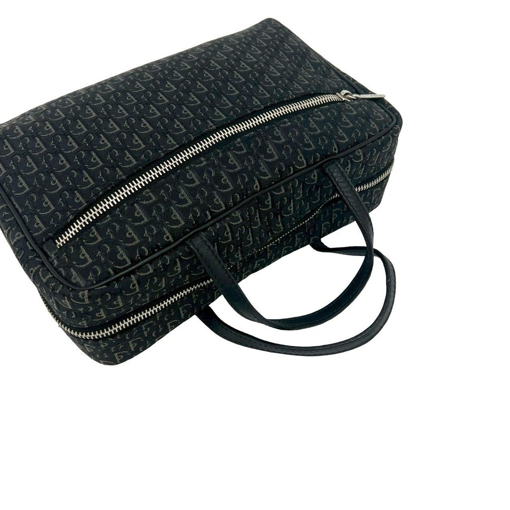 Dior Trotter Canvas Leather Mini Boston Bag Black — view 4