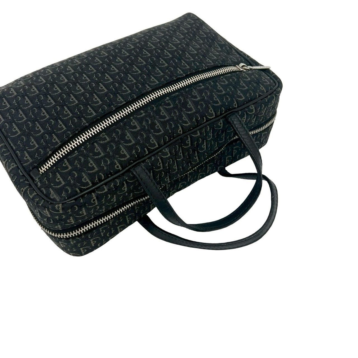Dior Trotter Canvas Leather Mini Boston Bag Black — view 4