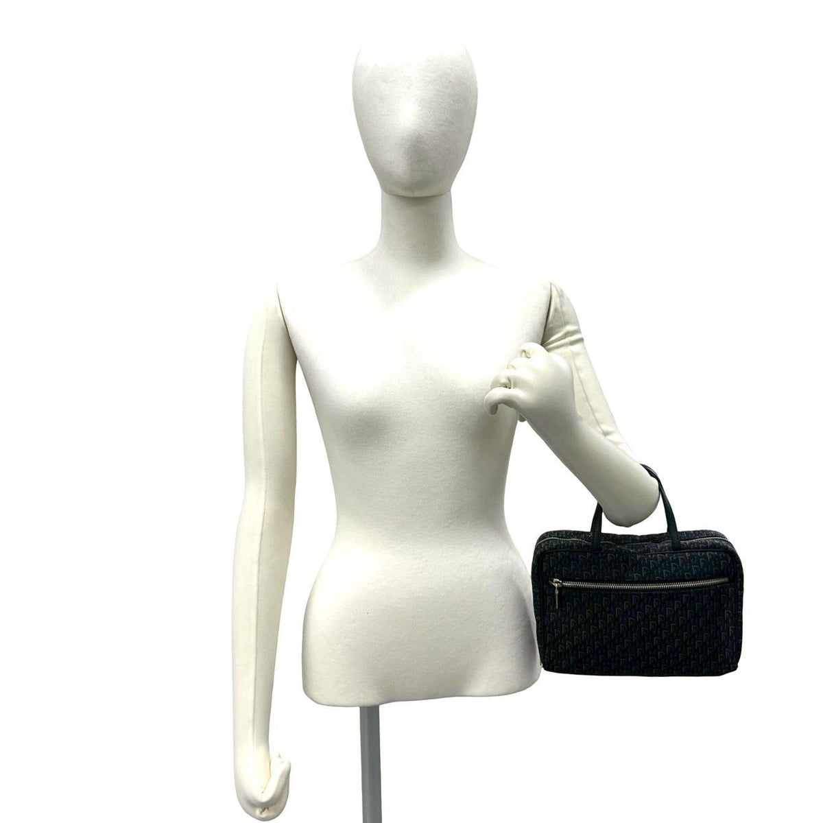 Dior Trotter Canvas Leather Mini Boston Bag Black — view 2
