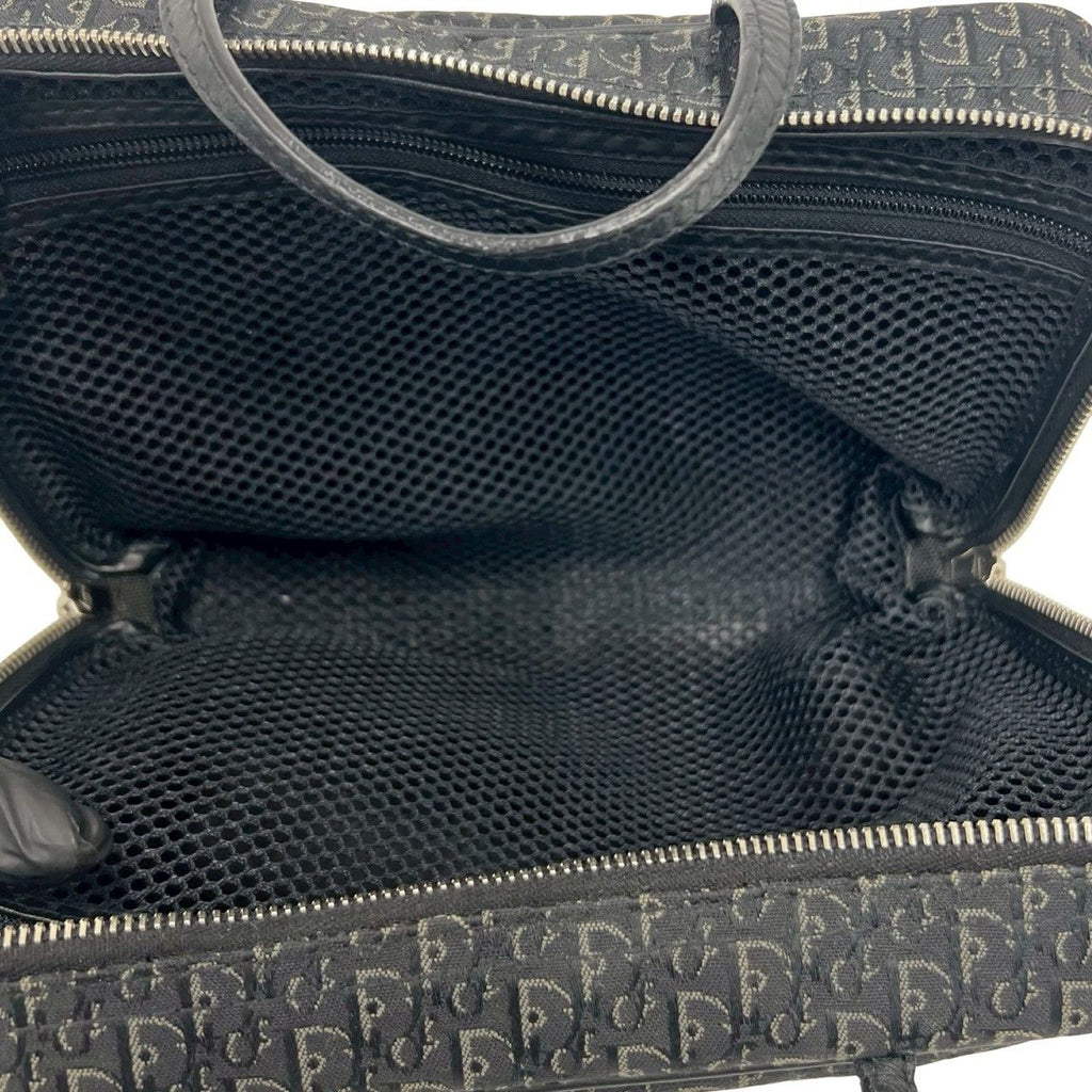 Dior Trotter Canvas Leather Mini Boston Bag Black — view 9