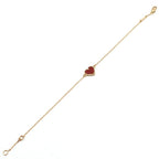 Van Cleef & Arpels 18k Pink Gold Sweet Alhambra Bracelet Carnelian — view 6