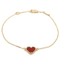 Van Cleef & Arpels 18k Pink Gold Sweet Alhambra Bracelet Carnelian