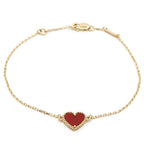 Van Cleef & Arpels 18k Pink Gold Sweet Alhambra Bracelet Carnelian