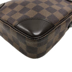 Louis Vuitton Danube Damier Leather Shoulder Bag Brown — view 3