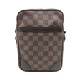 Louis Vuitton Danube Damier Leather Shoulder Bag Brown