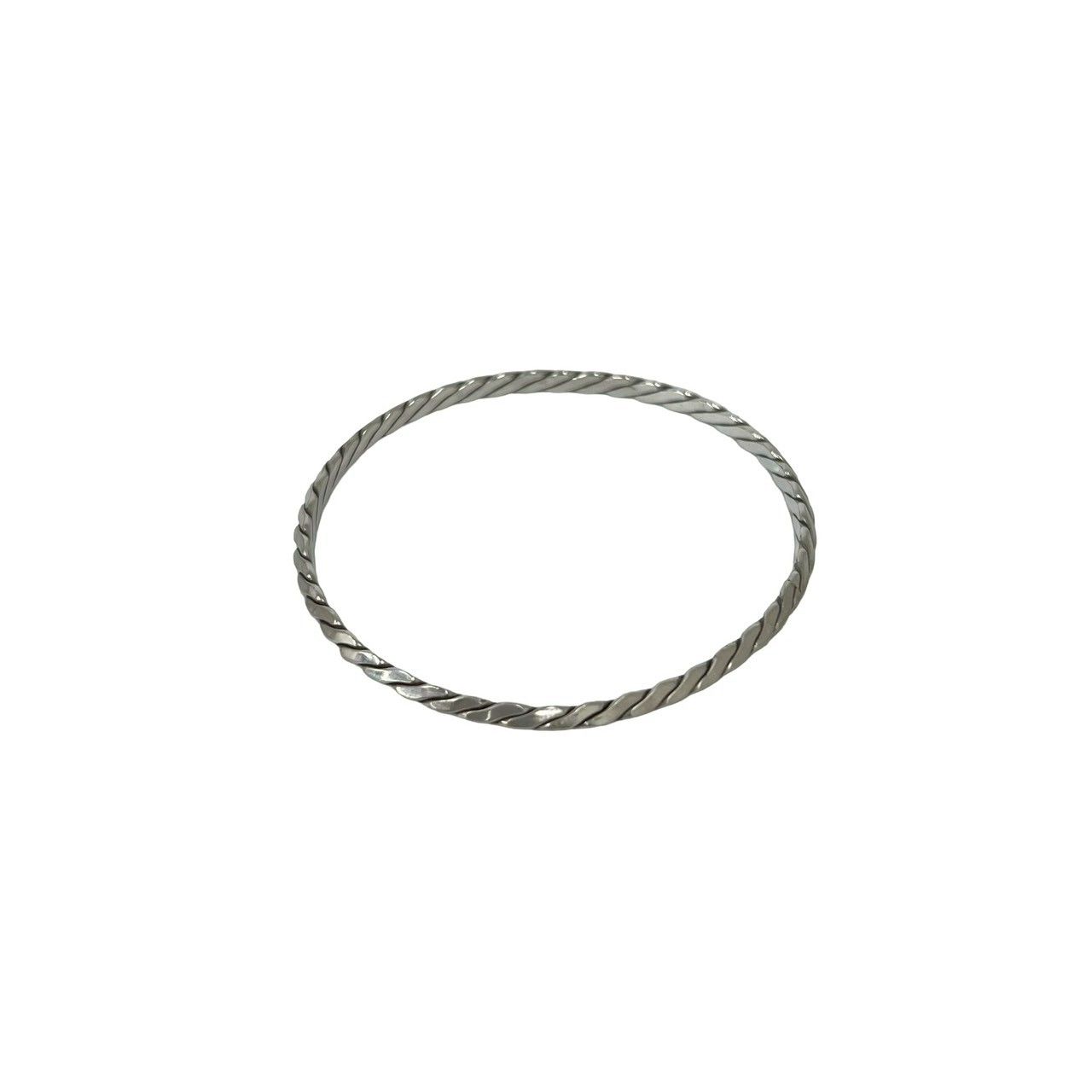 Tiffany & Co Vintage Twist Bangle 925 Sterling Silver Bracelet — view 4