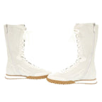 Hermes Lace Up 38 Vaubera Nappa White Sneakers High Cut Boots — view 7