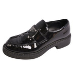 Prada Loafers Chocolate Moccasins Triangle