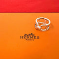Hermes Vintage Chaine D'ancre Ring 925 Sterling Silver