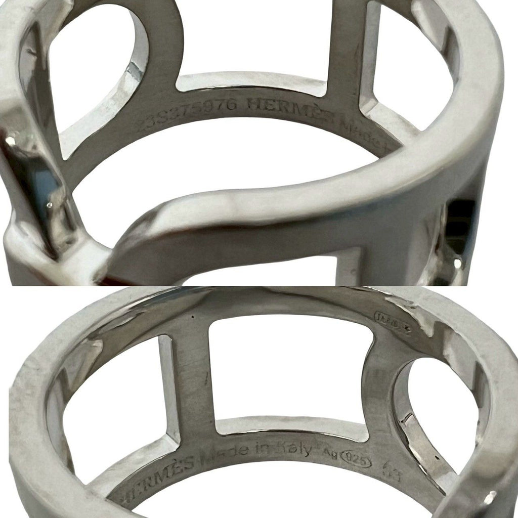 Hermes Vintage Chaine D'ancre Ring 925 Sterling Silver — view 3