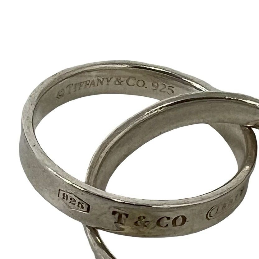 Tiffany & Co Vintage Double Narrow Ring 925 Sterling Silver — view 3