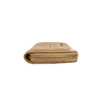 Chanel Fragment Case Quilted CC Logo Caviar Leather Coin Beige Handbag — view 5