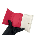 Chanel Box and Seal Quilted CC Logo Caviar Leather Trifold Wallet Mini White — view 7