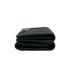 Chanel Mademoiselle CC Logo Caviar Leather Trifold Wallet Mini Black — view 4