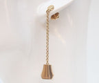 Hermes 750 Pink Gold Kelly Clochette Earrings — view 6