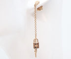 Hermes 750 Pink Gold Kelly Clochette Earrings — view 7
