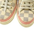 Louis Vuitton Sneakers Plaid Pattern 35.5 Pink Beige Purple — view 3