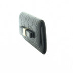 Gucci Key Case Guccissima 6 Rows GG Logo Embossed Ribbon Black Key Holder — view 3
