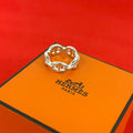 Hermes Chaine D'ancre Ring 925 Sterling Silver