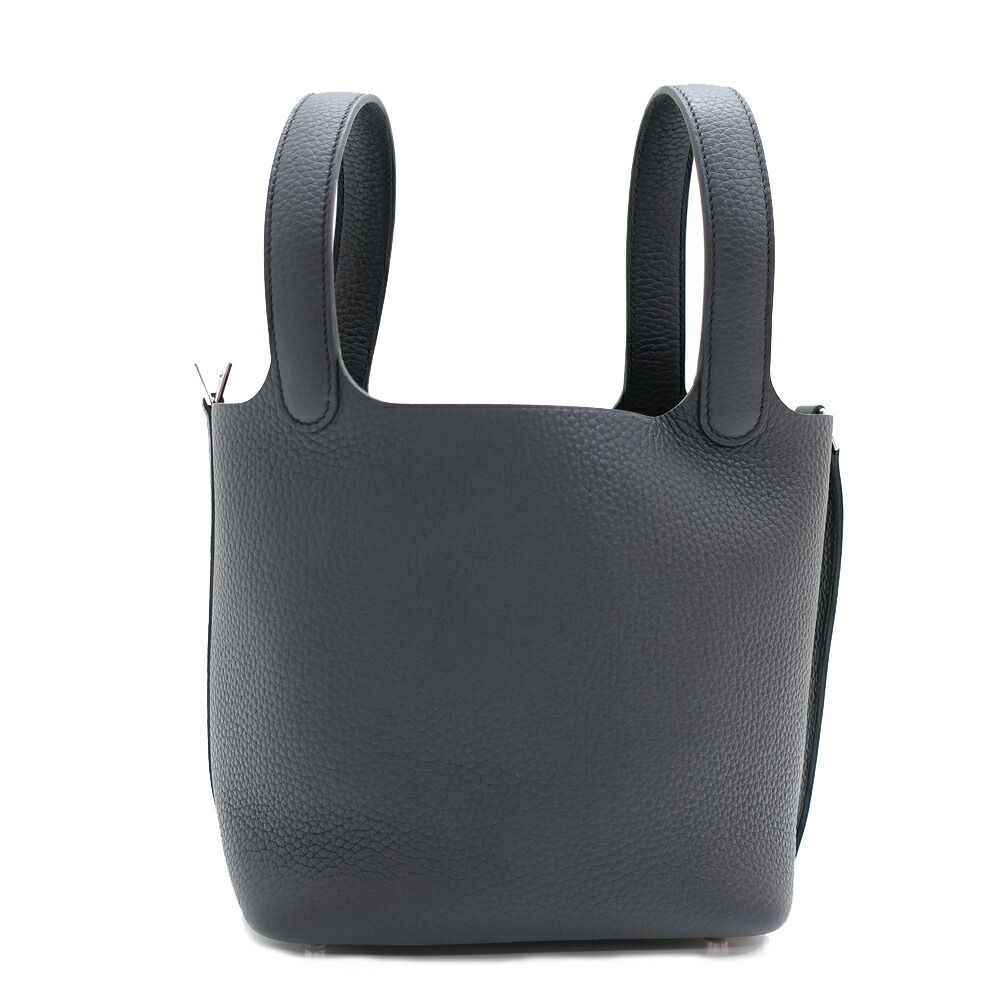 Hermes Heaven Picotin Lock PM Black Silver Taurillon Manufactured Around