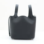 Hermes Heaven Picotin Lock PM Black Silver Taurillon Manufactured Around — view 2