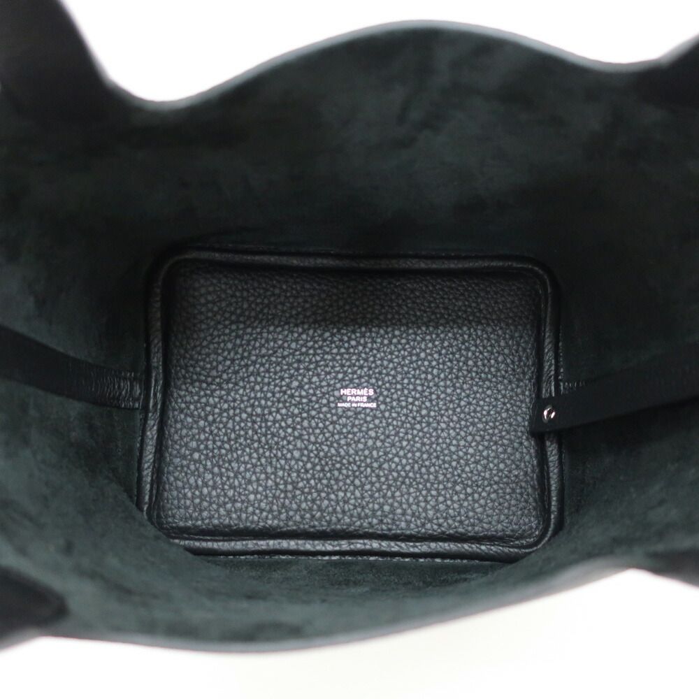 Hermes Heaven Picotin Lock PM Black Silver Taurillon Manufactured Around — view 6