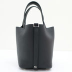 Hermes Heaven Picotin Lock PM Black Silver Taurillon Manufactured Around — view 4
