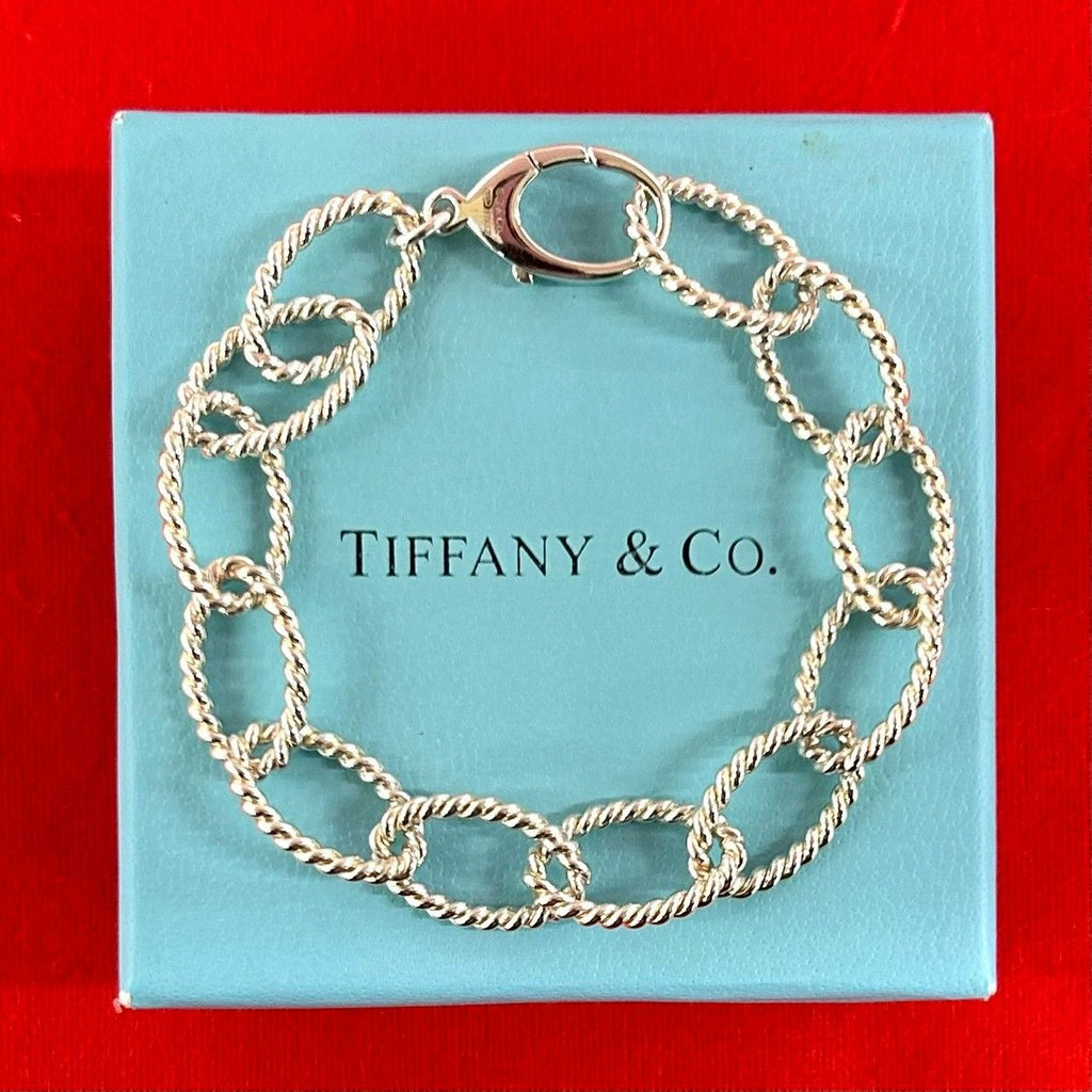 Tiffany & Co Vintage Twist Circle Bracelet 925 Sterling Silver