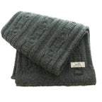 Hermes Tri Maillon Cashmere Knit Scarf One Color Dark Gray BB — view 3