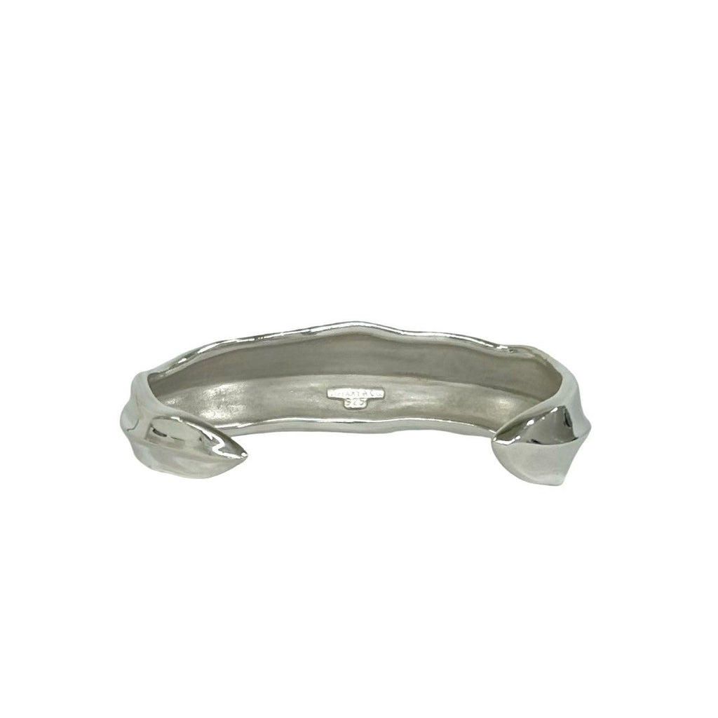 Tiffany & Co Vintage Leaf Bangle 925 Sterling Silver Bracelet — view 6