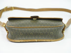 Dior Honeycomb Pattern Shoulder Bag Pochette Leather Dark Brown — view 3