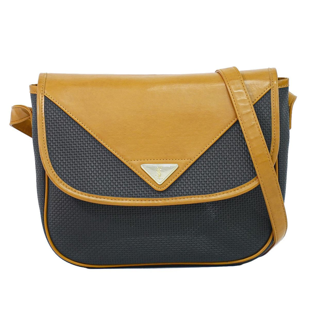 Saint Laurent YSL Shoulder Bag Pochette Black Brown