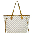 Louis Vuitton LV Neverfull Damier Azur Tote White Gray