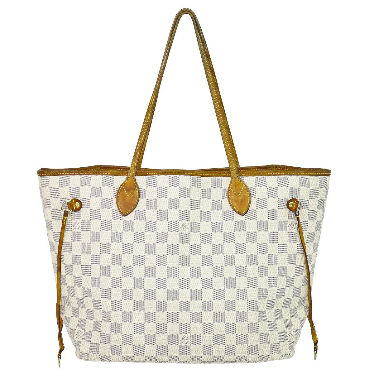 Louis Vuitton LV Neverfull Damier Azur Tote White Gray