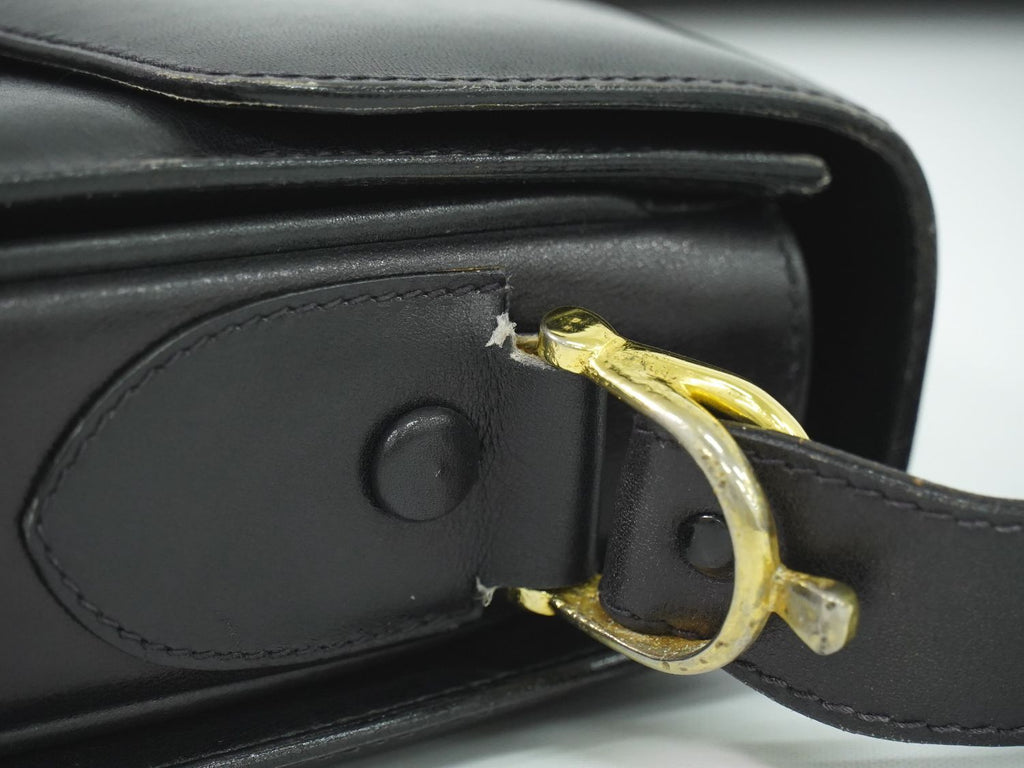 Celine Carriage Shoulder Bag Leather Black — view 7