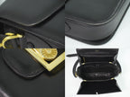 Celine Carriage Shoulder Bag Leather Black — view 8