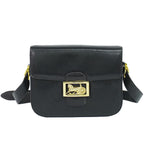 Celine Carriage Shoulder Bag Leather Black