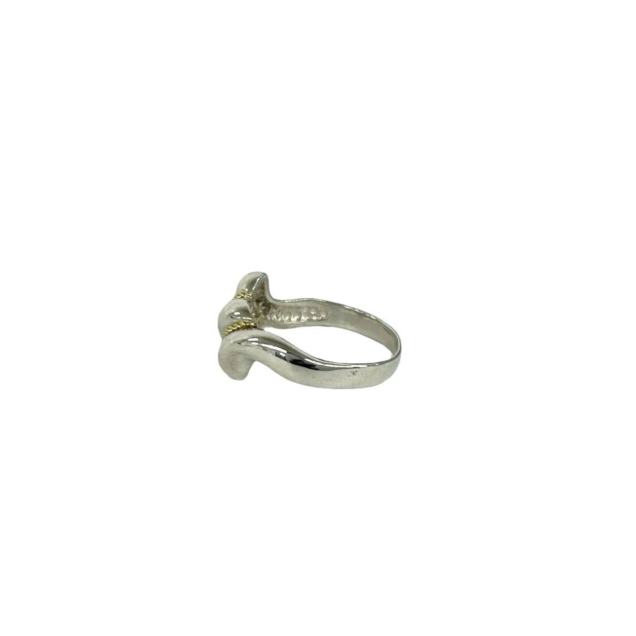 Tiffany & Co Vintage Twist Ring 925 Sterling Silver Gold — view 4