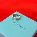 Tiffany & Co Link Ring 925 Sterling Silver 18k Yellow Gold