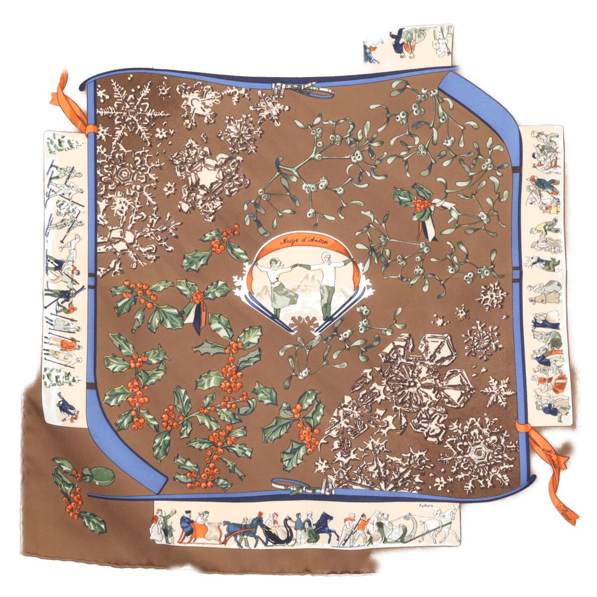 Hermes Neige D Antan Last Year's Snow Silk Carre 45 Scarf