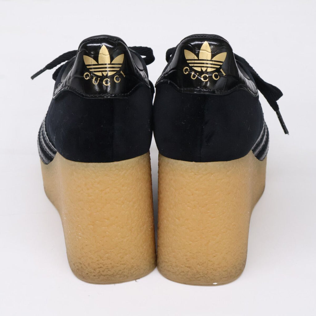 Gucci Gazelle Leather Suede Platform Sneakers — view 6