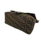 Fendi Mamma Bucket Zucca FF Logo Pattern Canvas Leather Shoulder Bag Brown — view 8